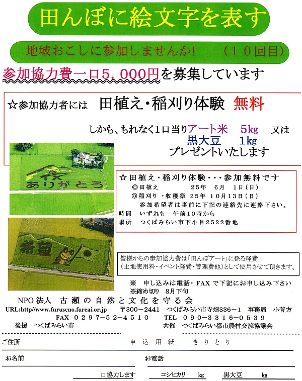 田んぼアートのご案内資料