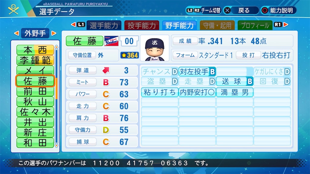 義烈の道楽とパワプロ22選手公開blog