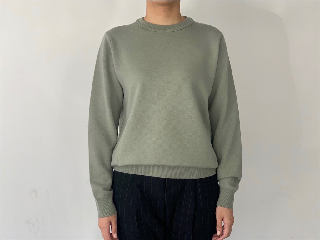 IENA - SLOANE  12Gメリノウール天竺スレッド編みクルーネックセーター SLOANE 12Gメリノウール天竺スレッド編みクルーネックセーター