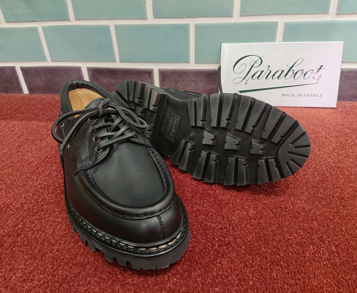 【新品同様】パラブーツ シメイ EBONY レザーシューズ 8 フランス製 箱付 CHIMEY / NOIR INK – Paraboot