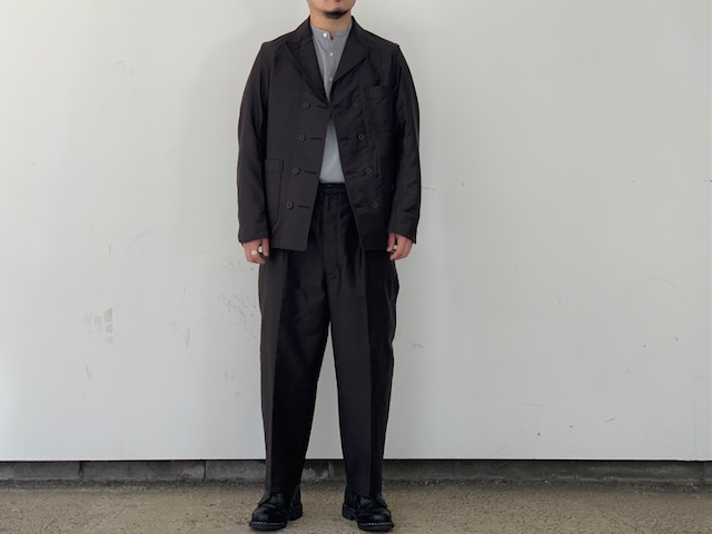 SCYE / FINX COTTON MOLESKIN D.B CHORE JACKET & CROPPED TROUSERS 