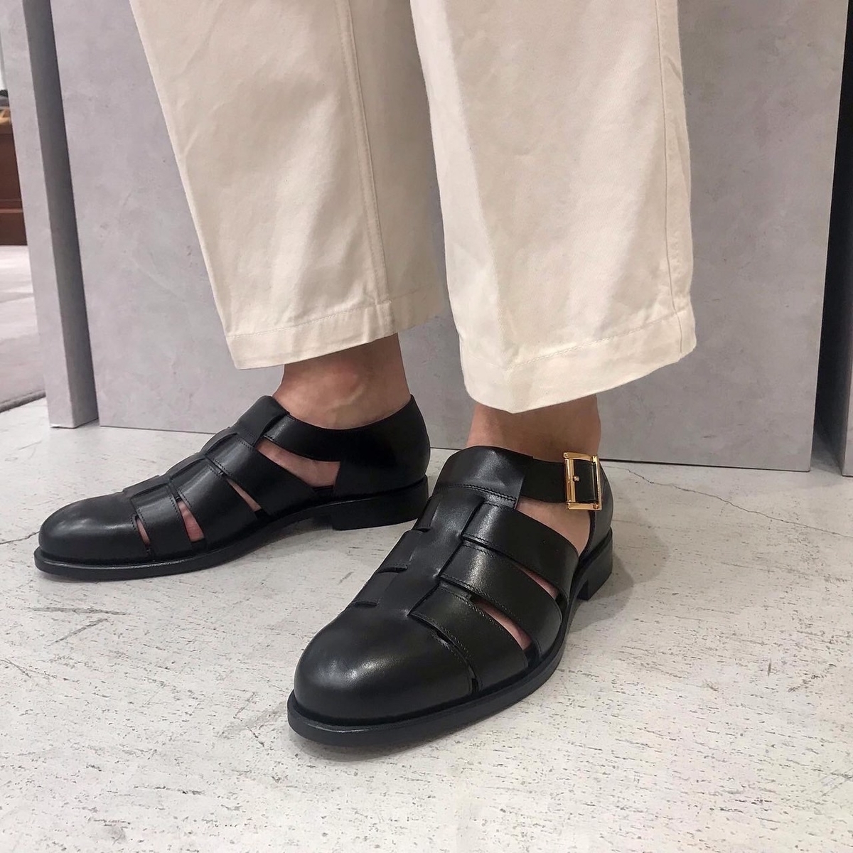 lad musician 2022SS グルカサンダル LAD MUSICIAN / GURKHA SANDAL / BLACK - LAD MUSICIAN・A.F