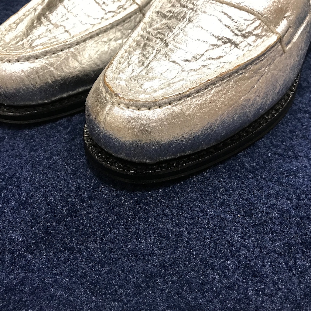 MEN'S 98998 希少なシルバーローファー! - jalan sriwijaya/G.H.