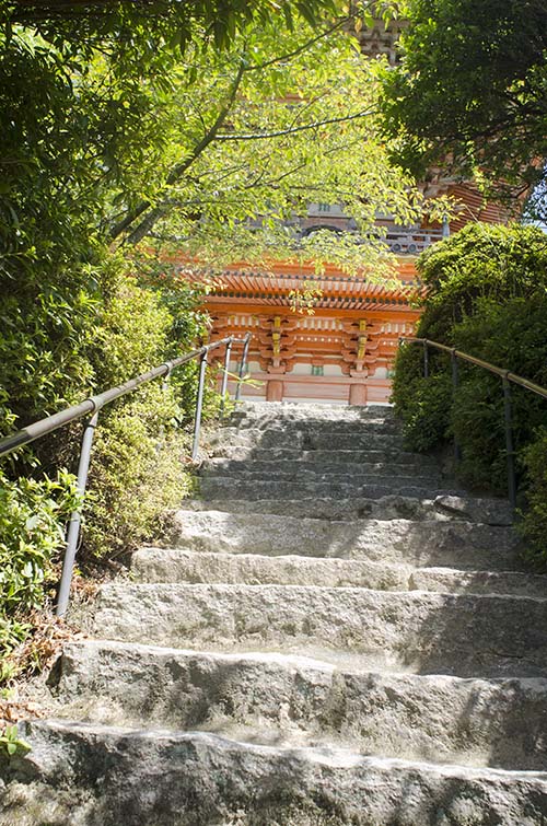 向上寺石段と三重塔