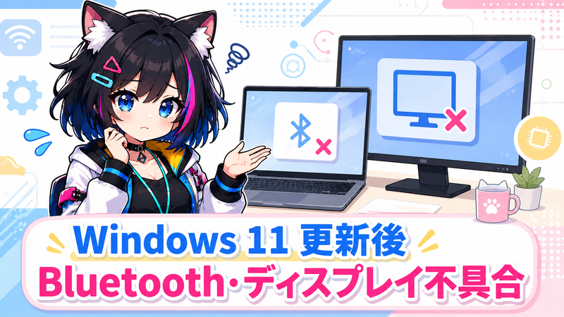Windows 11 May 2026更新後 Bluetooth・外部ディスプレイが認識されない報告 対処法と確認手順【2026年最新】