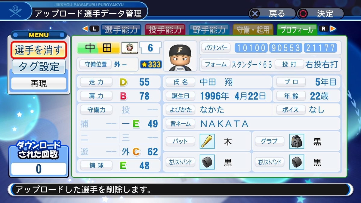 中田翔（日ハム）【パワナンバー・パワプロ2018】 - パワプロ村