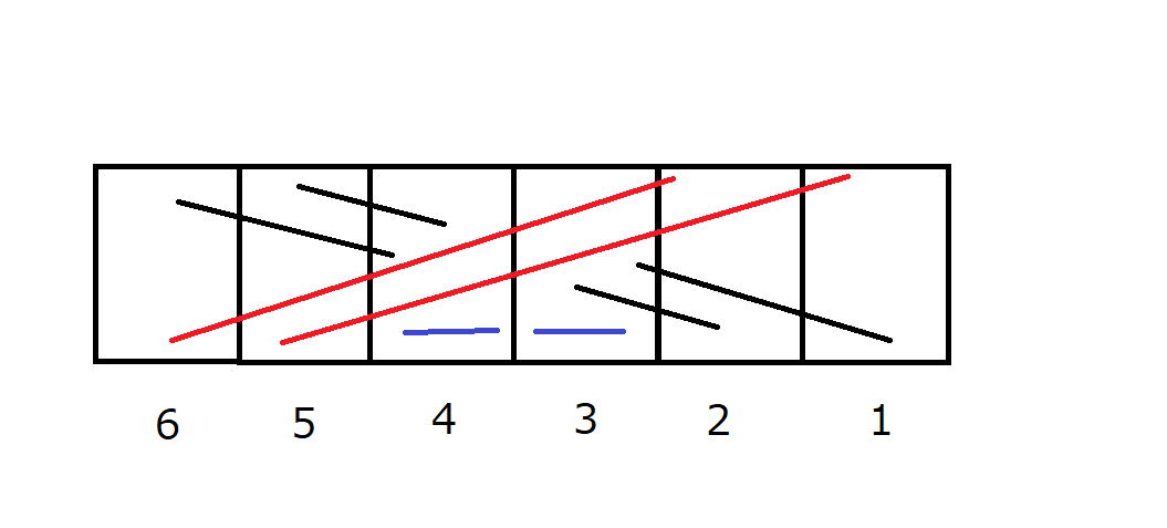 上から左3つ目、5つ目、6つ目 上から右2つ目、4つ目、6つ目 編み物】左上2目とび交差(間裏2目)の編み方 - atelier hagire