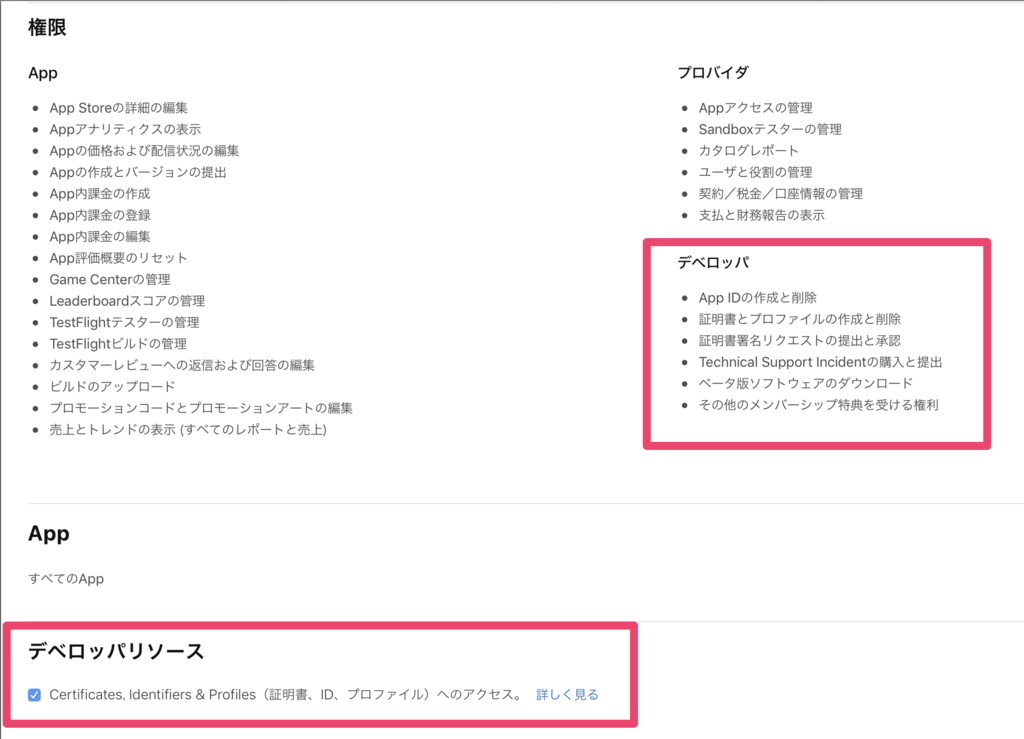 Certificates Identifiers Profiles にアクセスできない 表示されない Apple Developer Program Member Center 株式会社ハナウタ Hanauta Inc