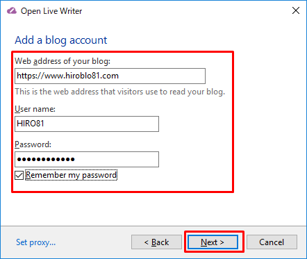OpenLiveWriter インストール