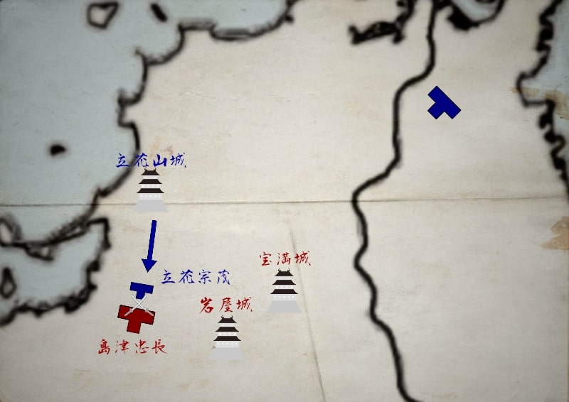 島津軍を追撃する立花宗茂