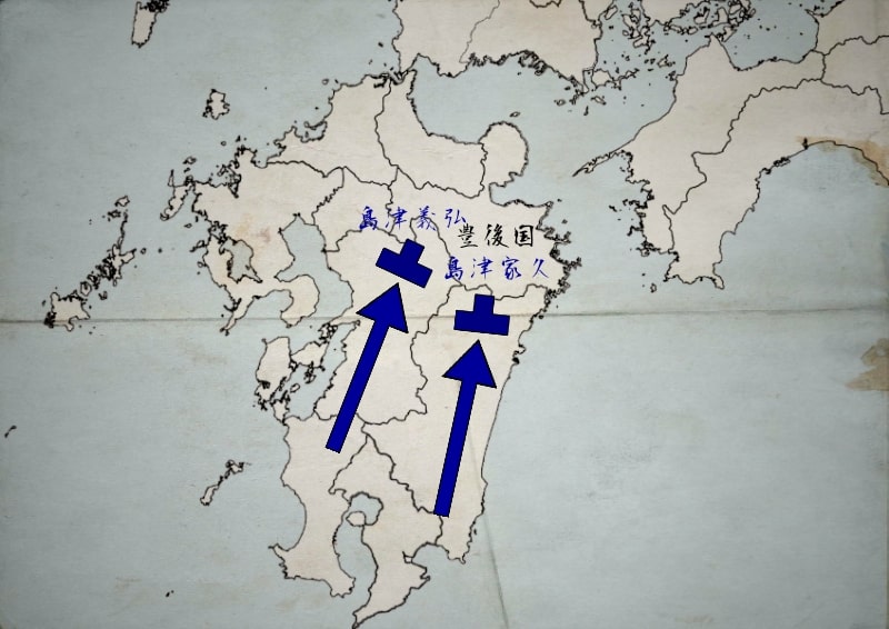 二方面から攻める島津義弘と島津家久