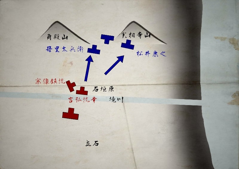 敗走していく母里太兵衛と松井康之
