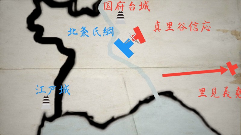 自軍を撤退させる里見義堯