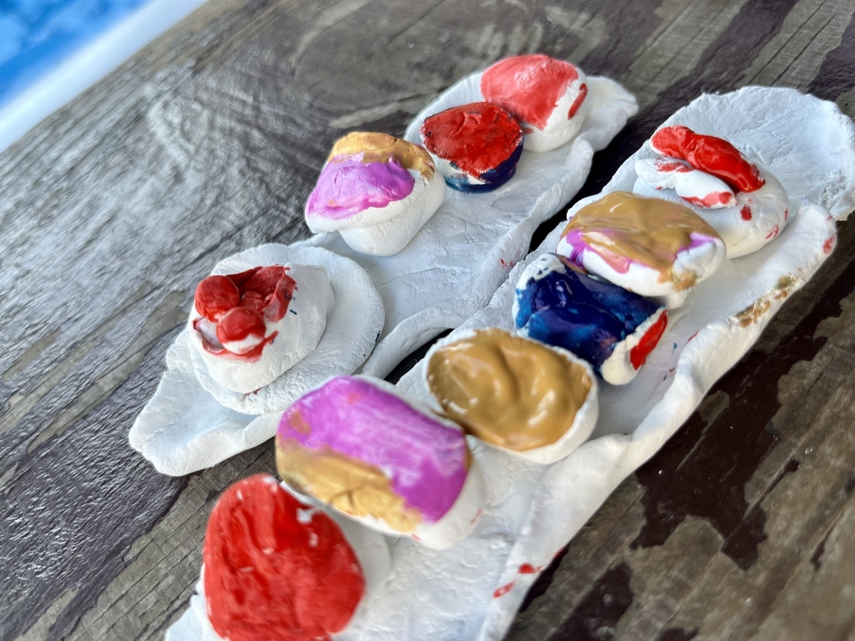 紙粘土でお寿司を作る
