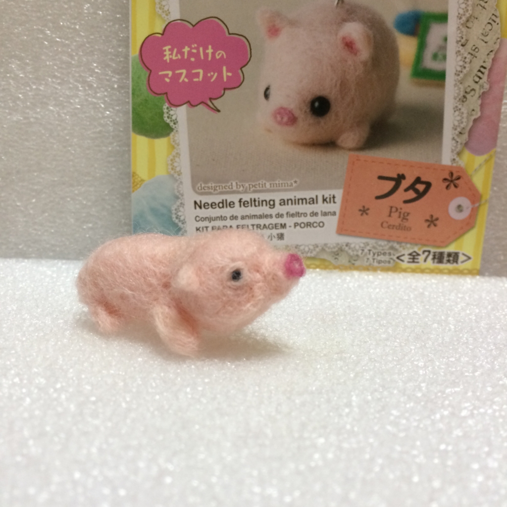 羊毛フェルト 豚 、ハンドメイド はれ sold