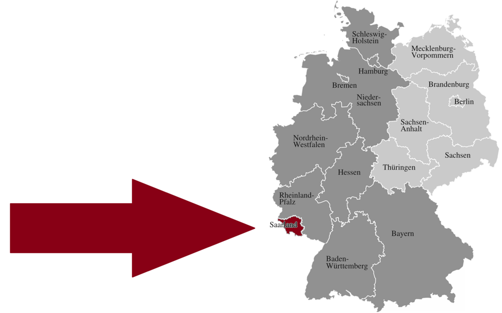 ザールラント州はどこ？