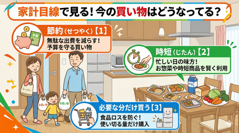 今の買い物の変化をまとめた図解