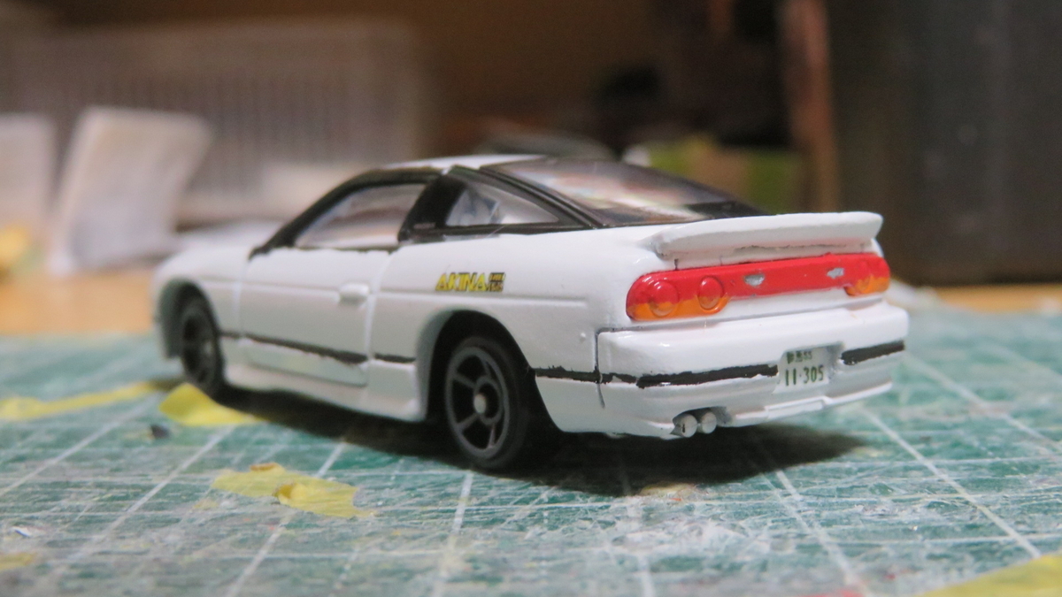 ホットウィールカスタム 日産 シルビア 180sx 青☆自作☆深リム