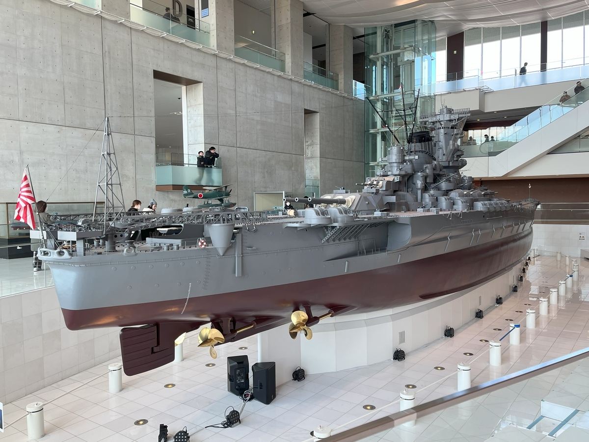 大和ミュージアム（呉市海事歴史科学館）にて、戦艦大和の模型