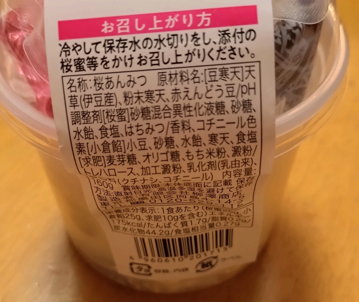 向島柳澤の桜あんみつ - ひろとカフェと