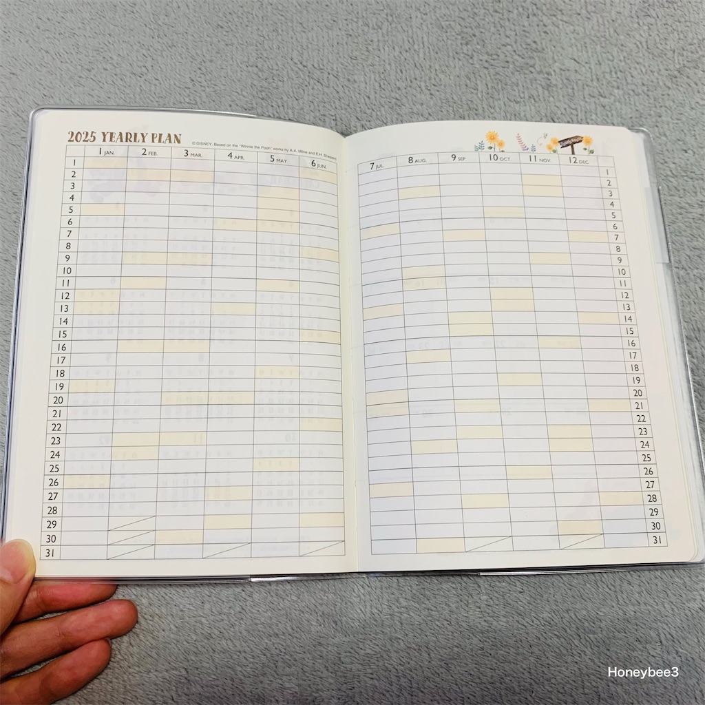 プーさん　スケジュール手帳　2025
