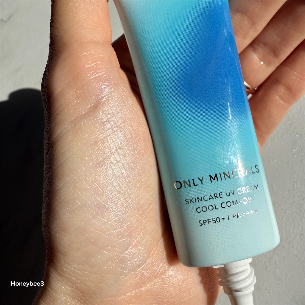 ONLY MINERALS スキンケアUVクリームN クールコンフォート ミネラルUVパウダーS　ミネラルコスメ　ベースメイク　ノンケミカル日焼け止め　フェイスパウダー　プレストパウダー　オンリーミネラル　口コミ　レビュー