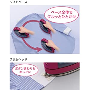 ワイドベース&スリムヘッド