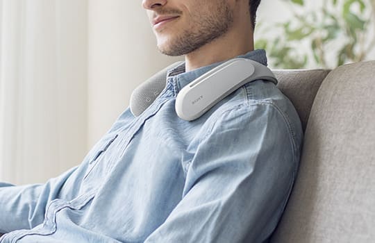 肩にのせるだけ