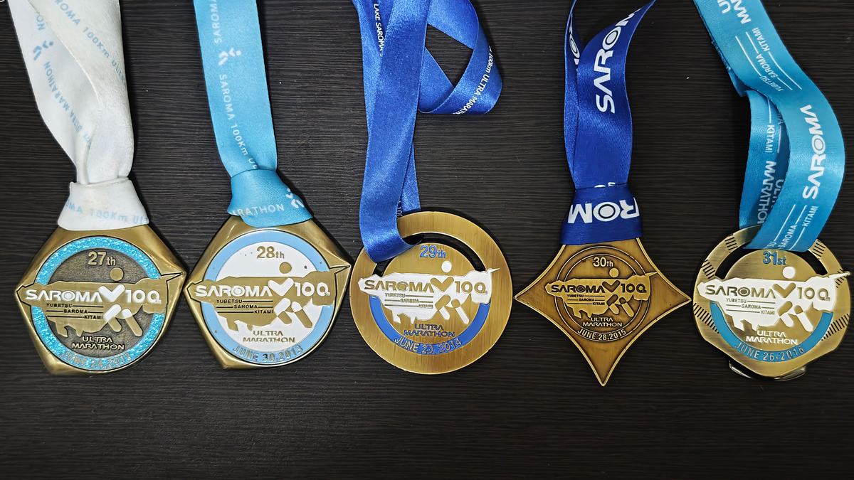 僕が「サロマ湖100kmウルトラマラソン」を走っていた時代のメダルたち