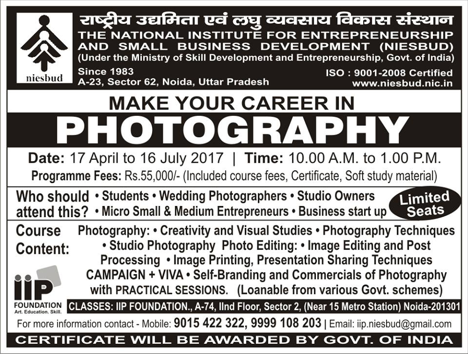 Make Your Career in Photography IIP Photography Academy