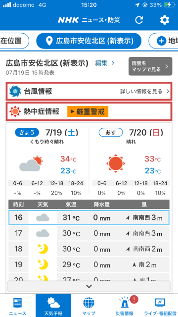 蒸し暑い…気温31度