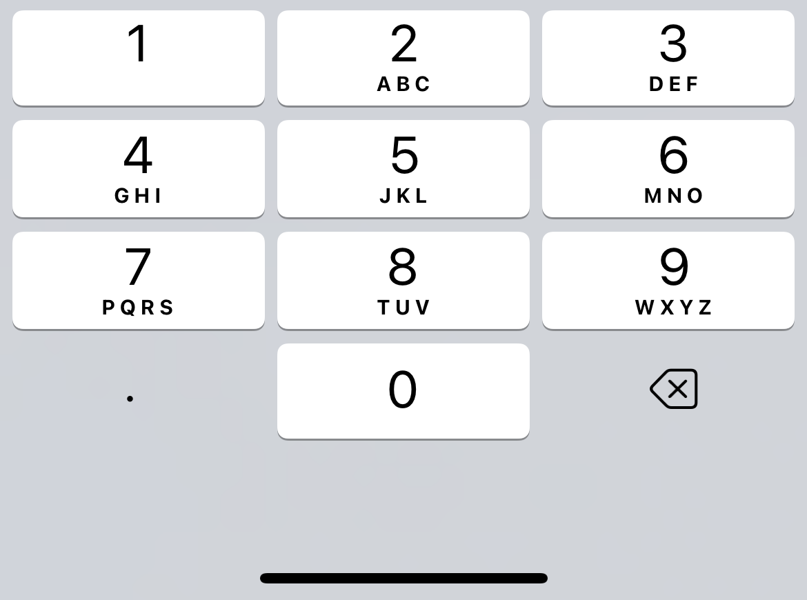 iOS numeric