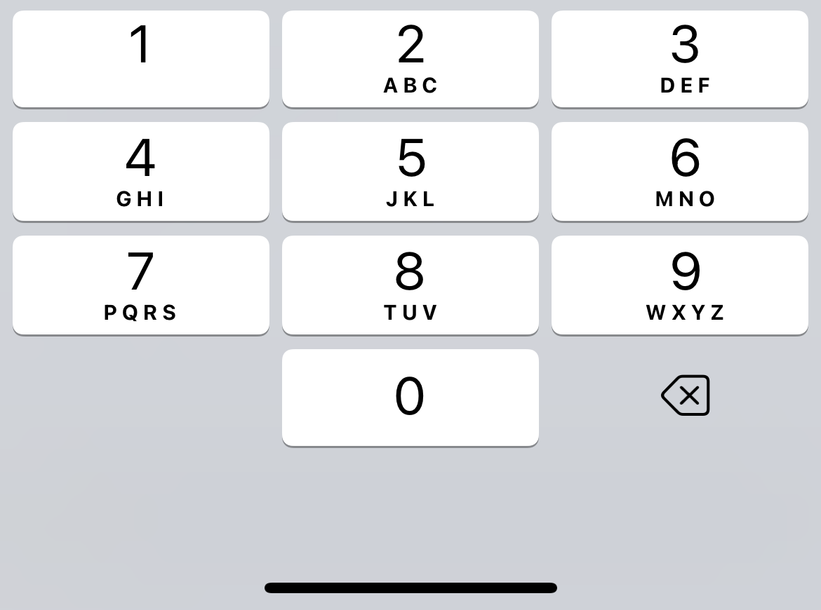 iOS number-pad