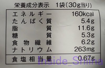 北海道産チーズを使ったこんがりラス栄養成分表示ク