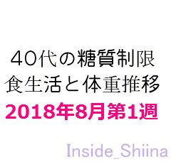 糖質制限2018年8月第1週