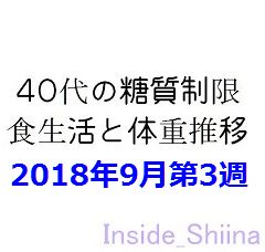 糖質制限2018年9月第3週