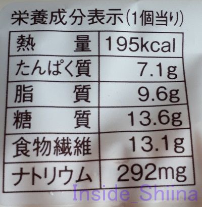 ブランのミルクフレーキー栄養成分表示