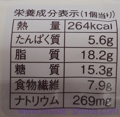 ブランのくるみ＆ココナッツ～キャラメル風味～栄養成分表示