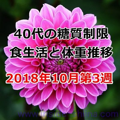 40代の糖質制限2018年10月第3週