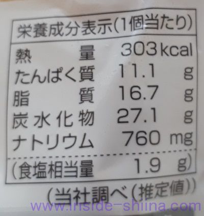 ピザサンドウインナー＆キーマカレー栄養成分表示