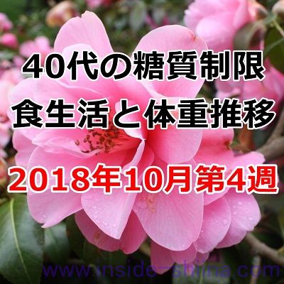 糖質制限2018年10月第4週