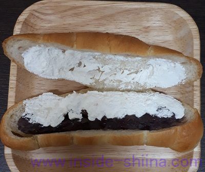 塩パン屋の生クリーム小倉パン中身