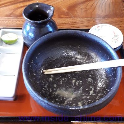 うどん本陣山田家ソラマチ店の「釜ぶっかけ」食後