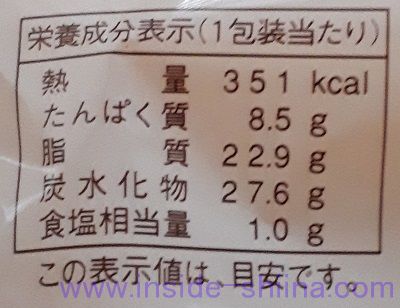 チーズ好きのためのチーズケーキ栄養成分表示