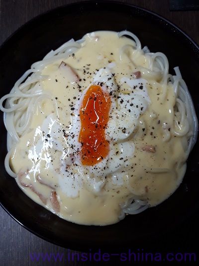 五島手延うどんカルボナーラ
