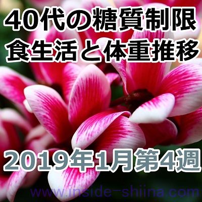 40代の糖質制限2019年1月第4週