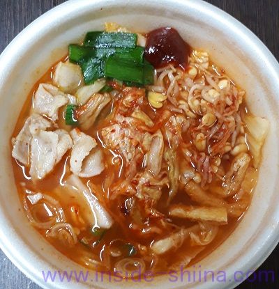 1/3日分野菜のキムチスープ見た目