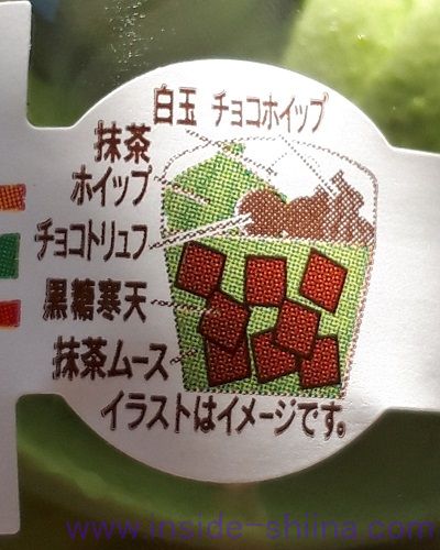 宇治抹茶とチョコレートの和ぱふぇ構成