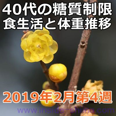 40代の糖質制限2019年2月第4週