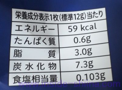 カントリーマアムロイヤル塩バター栄養成分表示